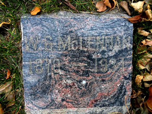 Photo of headstones/William George McLennan 1970-1934 hdstn Havre Highland cem Montana